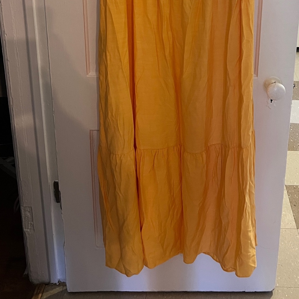 Golden Nine West one Shoulder  Maxi Dress